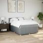 Preview: Boxspringbett mit Matratze Hellgrau 140x200 cm Stoff