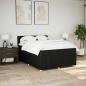 Preview: Boxspringbett mit Matratze Schwarz 160x200 cm Stoff