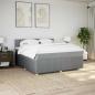 Preview: Boxspringbett mit Matratze Hellgrau 180x200 cm Stoff