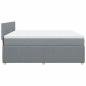 Preview: Boxspringbett mit Matratze Hellgrau 180x200 cm Stoff