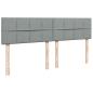 Preview: Boxspringbett mit Matratze Hellgrau 180x200 cm Stoff