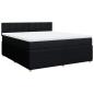 Preview: Boxspringbett mit Matratze Schwarz 180x200 cm Stoff