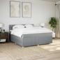 Preview: Boxspringbett mit Matratze Hellgrau 180x200 cm Stoff