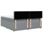 Preview: Boxspringbett mit Matratze Hellgrau 180x200 cm Stoff