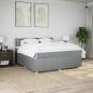 Preview: Boxspringbett mit Matratze Hellgrau 180x200 cm Stoff