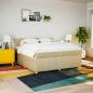 Preview: Boxspringbett mit Matratze Creme 200x200 cm Stoff