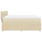 Preview: Boxspringbett mit Matratze Creme 200x200 cm Stoff