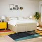 Preview: Boxspringbett mit Matratze Creme 200x200 cm Stoff