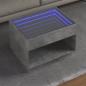 Preview: ARDEBO.de - Couchtisch mit Infinity-LED Betongrau 70x50x50 cm
