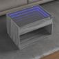 Preview: ARDEBO.de - Couchtisch mit Infinity-LED Grau Sonoma 70x50x50 cm