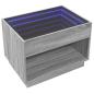 Preview: Couchtisch mit Infinity-LED Grau Sonoma 70x50x50 cm