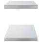Preview: Wandregale 2 Stk. 100x30x3 cm Silbern Edelstahl