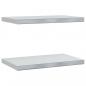 Preview: Wandregale 2 Stk. 50x30x3 cm Silbern Edelstahl