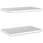 Preview: Wandregale 2 Stk. 50x30x3 cm Silbern Edelstahl