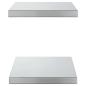 Preview: Wandregale 2 Stk. 50x30x3 cm Silbern Edelstahl