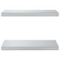 Preview: Wandregale 2 Stk. 50x30x3 cm Silbern Edelstahl