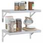 Preview: Wandregale 2 Stk. 50x30x3 cm Silbern Edelstahl