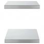 Preview: Wandregale 2 Stk. 50x30x3 cm Silbern Edelstahl
