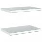 Preview: Wandregale 2 Stk. 50x30x3 cm Silbern Edelstahl