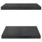 Preview: Wandregale 2 Stk. 50x40x3 cm Schwarz Edelstahl