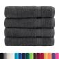Preview: Premium-Badetücher SOLUND 4 Stk. Anthrazit 100x150 cm 600 g/m²