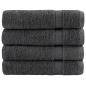 Preview: Premium-Badetücher SOLUND 4 Stk. Anthrazit 100x150 cm 600 g/m²