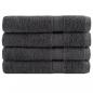 Preview: ARDEBO.de - Premium-Handtücher SOLUND 4 Stk. Anthrazit 100x200 cm 600 g/m²
