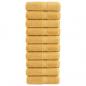 Preview: ARDEBO.de - Premium-Seiftücher SOLUND 10 Stk. Gold 30x30 cm 600 g/m²