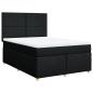 Preview: Boxspringbett mit Matratze Schwarz 140x200 cm Stoff