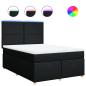 Preview: Boxspringbett mit Matratze Schwarz 140x190 cm Stoff