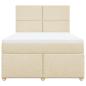 Preview: Boxspringbett mit Matratze Creme 140x200 cm Stoff