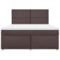 Preview: ARDEBO.de - Boxspringbett mit Matratze Dunkelbraun 180x200 cm Stoff