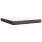 Preview: Boxspringbett mit Matratze Dunkelbraun 180x200 cm Stoff