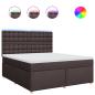 Preview: Boxspringbett mit Matratze Dunkelbraun 180x200 cm Stoff