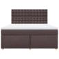 Preview: Boxspringbett mit Matratze Dunkelbraun 180x200 cm Stoff