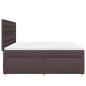 Preview: Boxspringbett mit Matratze Dunkelbraun 180x200 cm Stoff