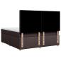 Preview: Boxspringbett mit Matratze Dunkelbraun 180x200 cm Stoff