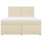 Preview: Boxspringbett mit Matratze Creme 180x200 cm Stoff