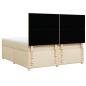 Preview: Boxspringbett mit Matratze Creme 180x200 cm Stoff