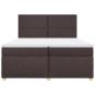 Preview: Boxspringbett mit Matratze Dunkelbraun 200x200 cm Stoff