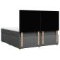 Preview: ARDEBO.de - Boxspringbett mit Matratze Dunkelgrau 180x200 cm Stoff