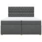 Preview: Boxspringbett mit Matratze Dunkelgrau 200x200 cm Stoff