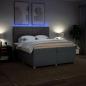 Preview: Boxspringbett mit Matratze Dunkelgrau 200x200 cm Stoff