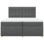Preview: Boxspringbett mit Matratze Dunkelgrau 200x200 cm Stoff
