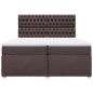 Preview: Boxspringbett mit Matratze Dunkelbraun 200x200 cm Stoff
