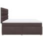 Preview: Boxspringbett mit Matratze Dunkelbraun 200x200 cm Stoff