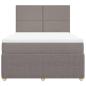 Preview: Boxspringbett mit Matratze Taupe 160x200 cm Stoff