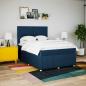Preview: Boxspringbett mit Matratze Blau 160x200 cm Stoff