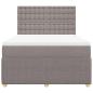 Preview: Boxspringbett mit Matratze Taupe 160x200 cm Stoff