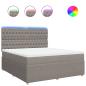 Preview: Boxspringbett mit Matratze Taupe 180x200 cm Stoff